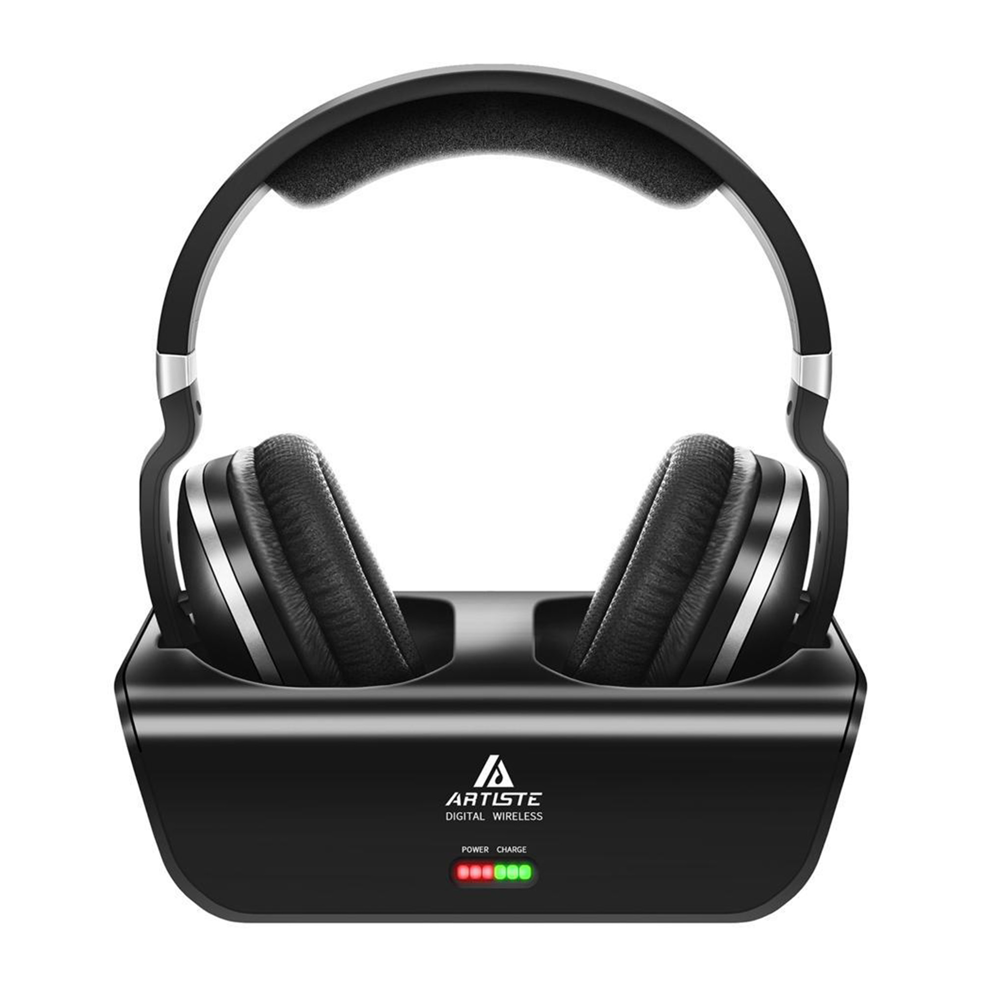 2.4G Digital Wi-fi Headphone Stereo Headset for House Theater System with Charging Base